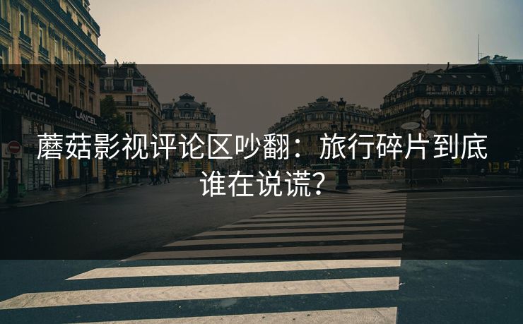 蘑菇影视评论区吵翻：旅行碎片到底谁在说谎？